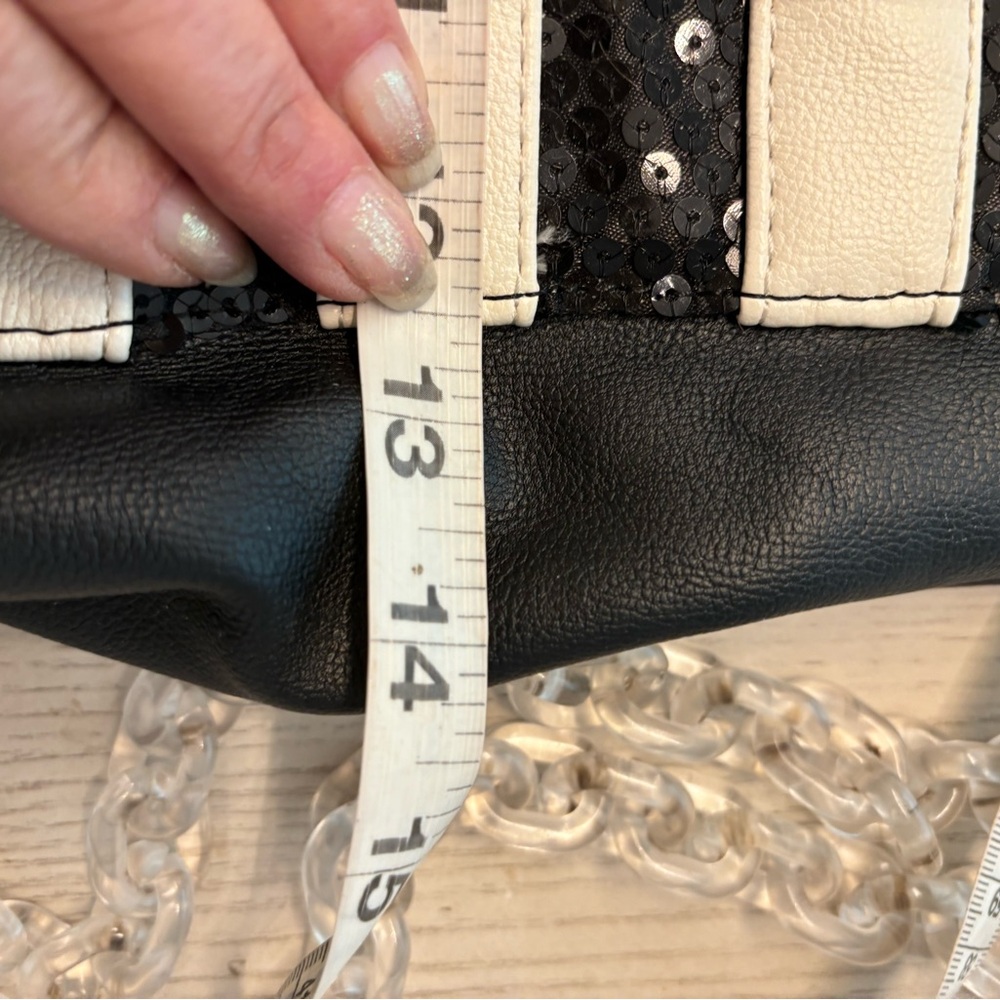 Betsey Johnson Striped Bag with Sequins Medium Sz. New Condition. - Picture 8 of 13